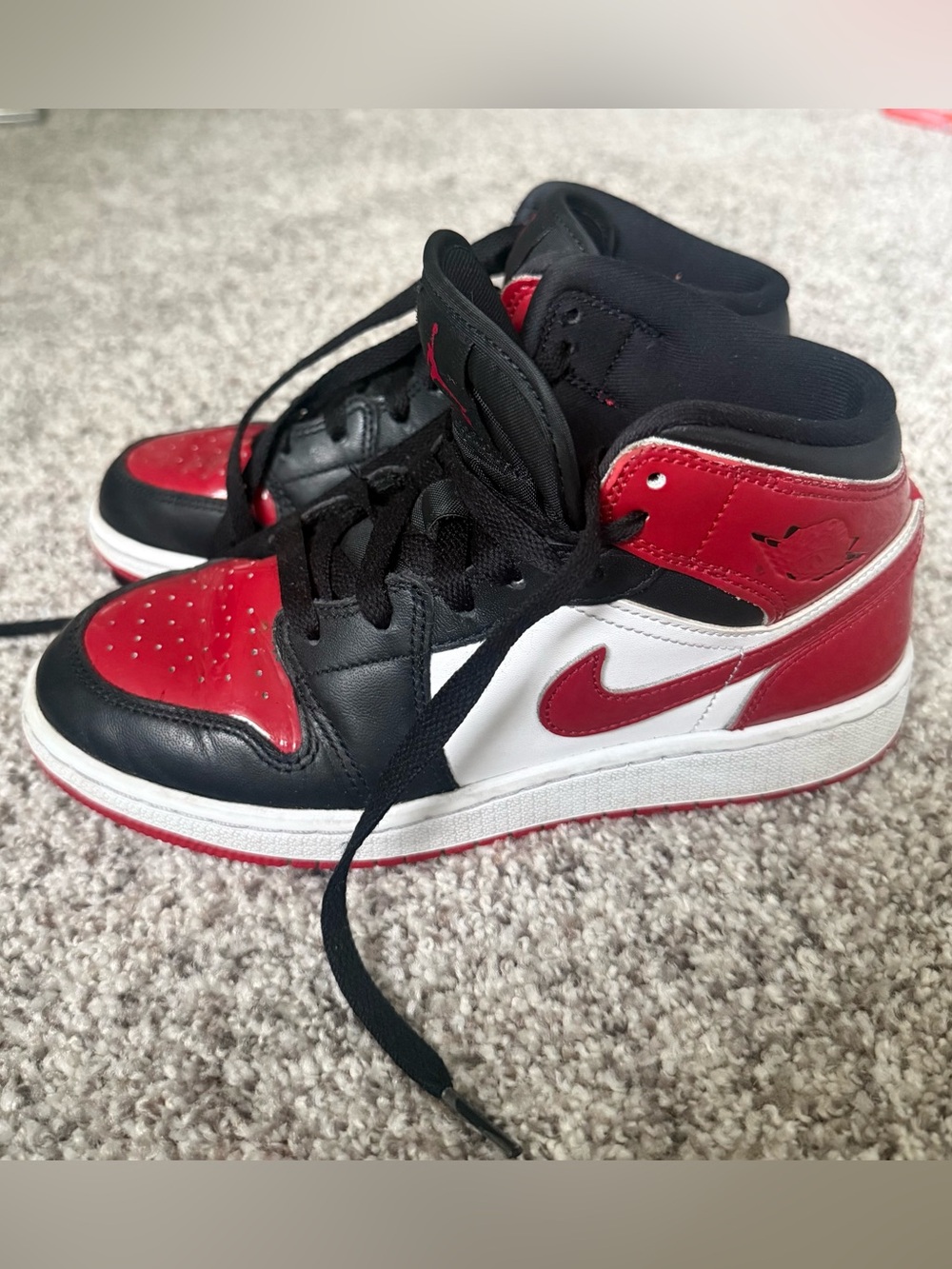Nike Kids Black/Red/White High-Top Sneakers